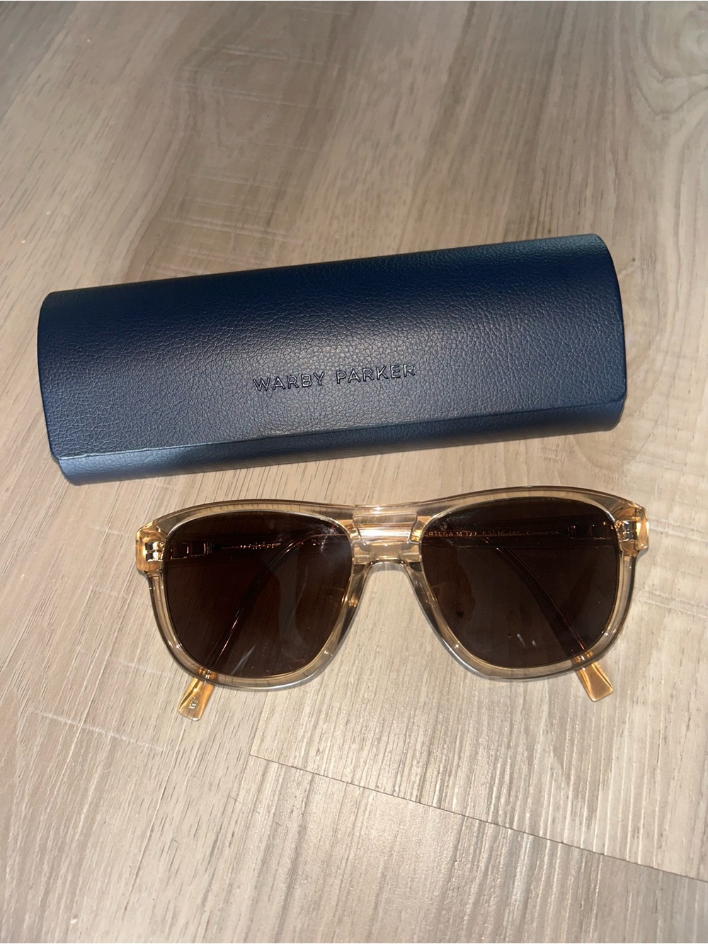 Warby Parker Ortega Sunglasses light brown frame brown lens